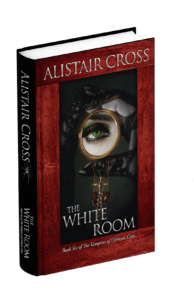 The White Room book cover in 3D.